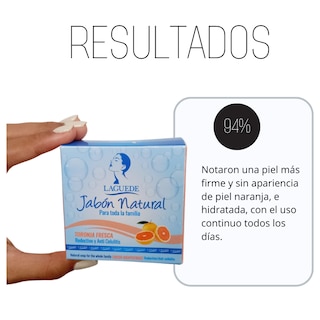 Foto 4 | Jabón Natural de Toronja Laguede Anti-celulitis 4 piezas 90g c/u