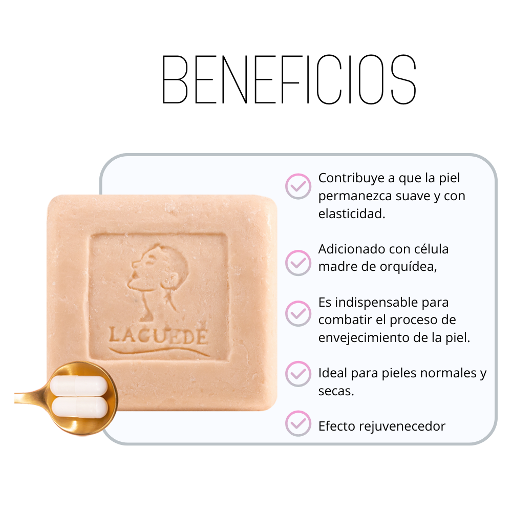 Foto 3 pulgar | Jabón de Colágeno Laguede Anti Edad 90G C/U 4 Unidades