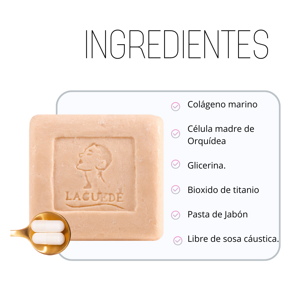 Foto 4 pulgar | Jabón de Colágeno Laguede Anti Edad 90G C/U 4 Unidades