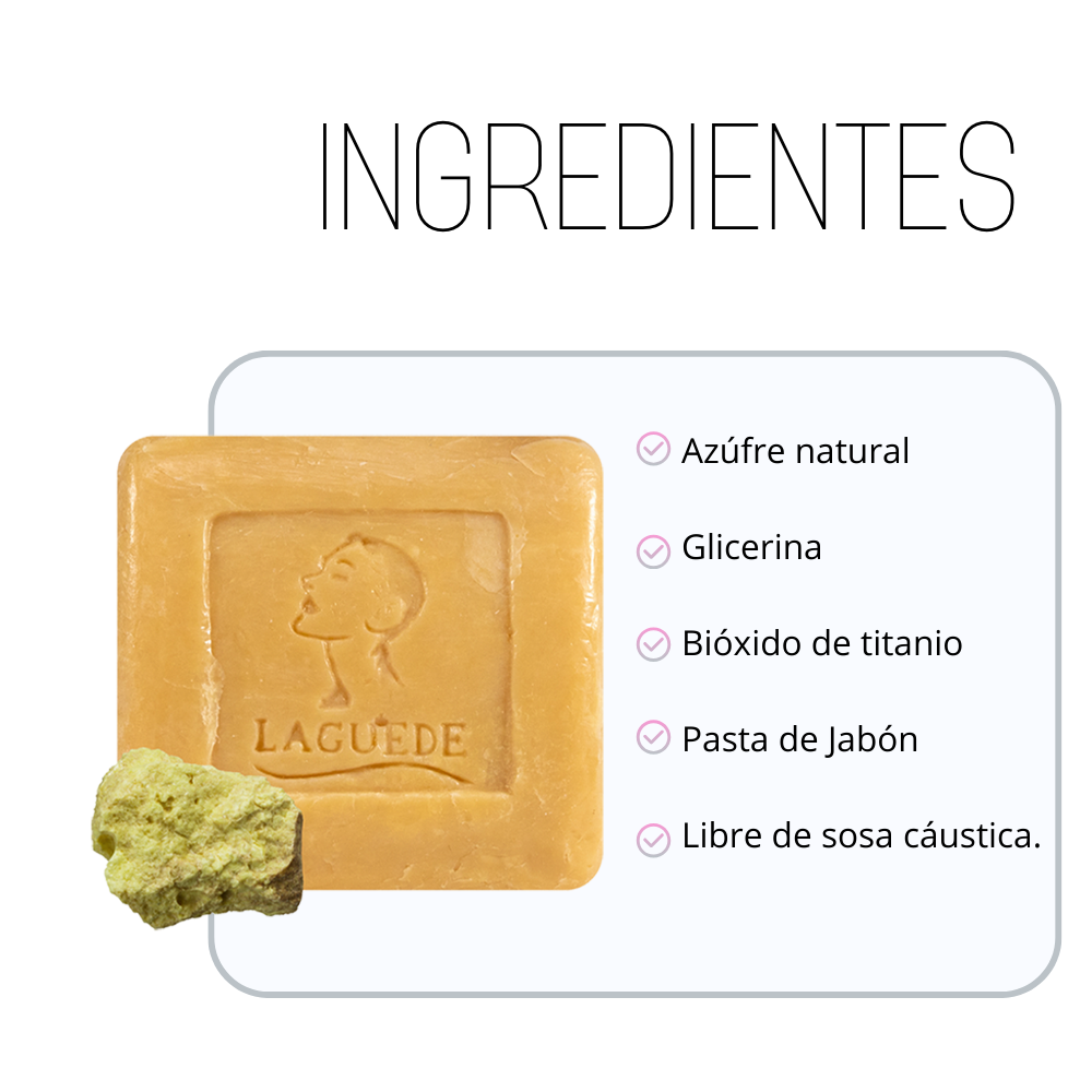 Foto 4 pulgar | Jabón de Azufre Laguede Antiacné Natural 90G C/U 4 Unidades