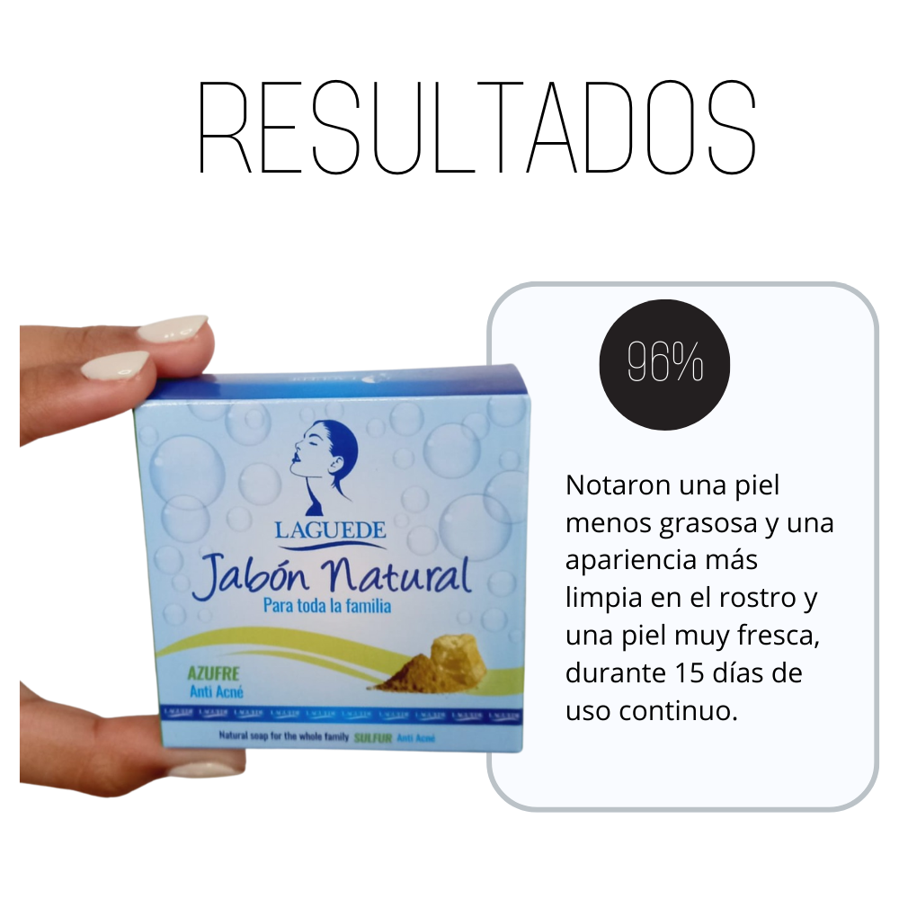 Foto 5 pulgar | Jabón de Azufre Laguede Antiacné Natural 90G C/U 4 Unidades