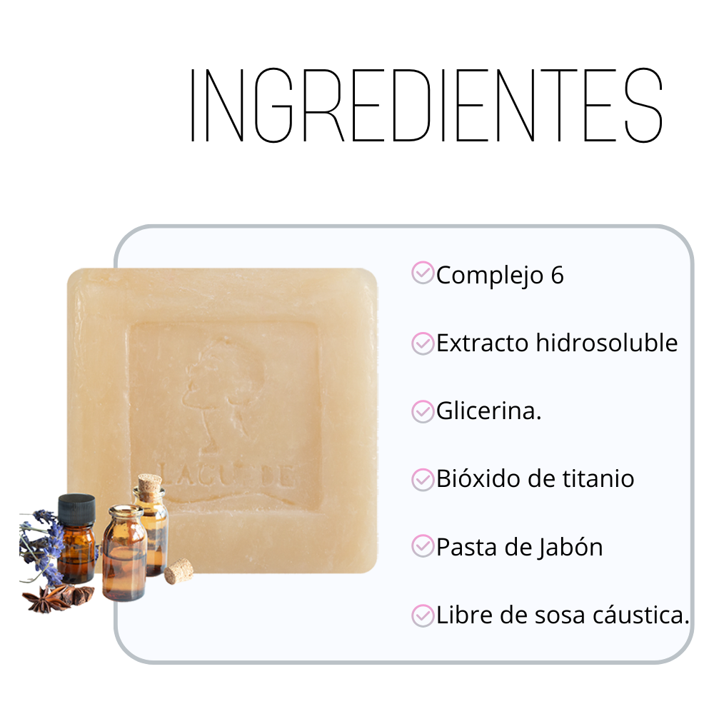 Foto 4 pulgar | Jabón Antibacterial Laguede para Piel Rosácea 4 Unidades 90 g c/u