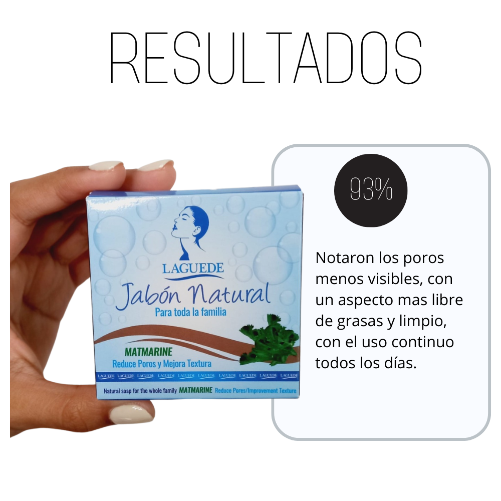 Foto 5 pulgar | Jabon Facial Laguede Matmarine para Poros Abiertos 4 Unidades 90 g c/u