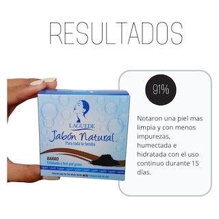 Foto 4 | Jabón Sedimento de Barro Laguede Controla La Grasa Natural 90G 4 Unidades