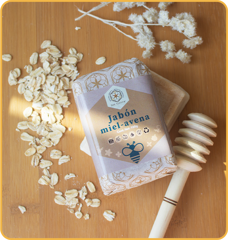 Foto 2 | Jabón Facial Miel - Avena Bee Tierra 100g