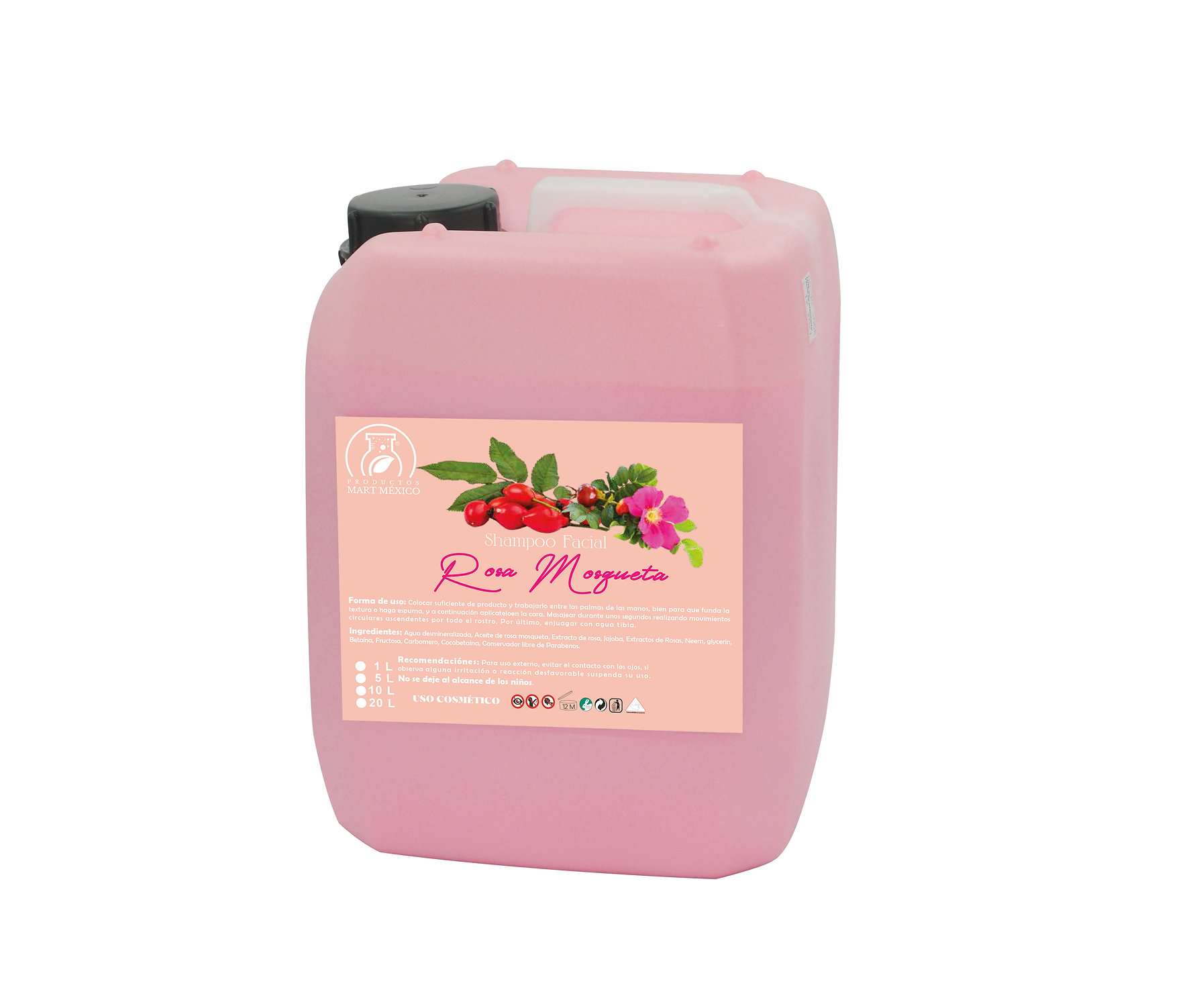 Foto 2 pulgar | Jabón Liquido Productos Mart México Rosa Mosqueta Facial Regenera Atenuante 5 l