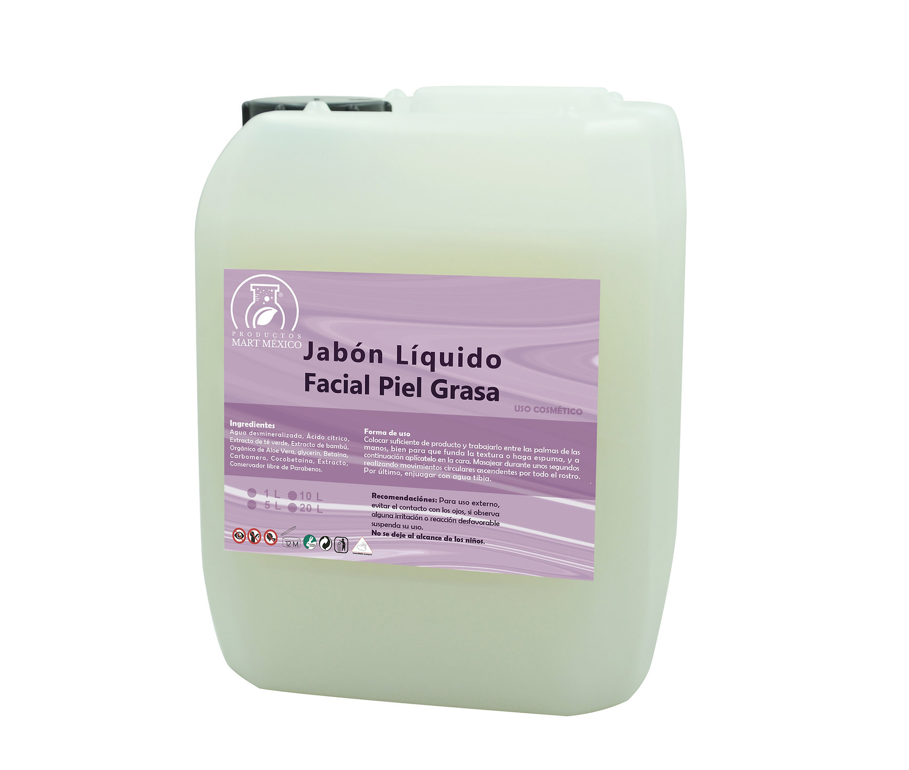 Foto 2 pulgar | Jabón para Piel Grasa Productos Mart México Facial Hidrata Matifica 5 l