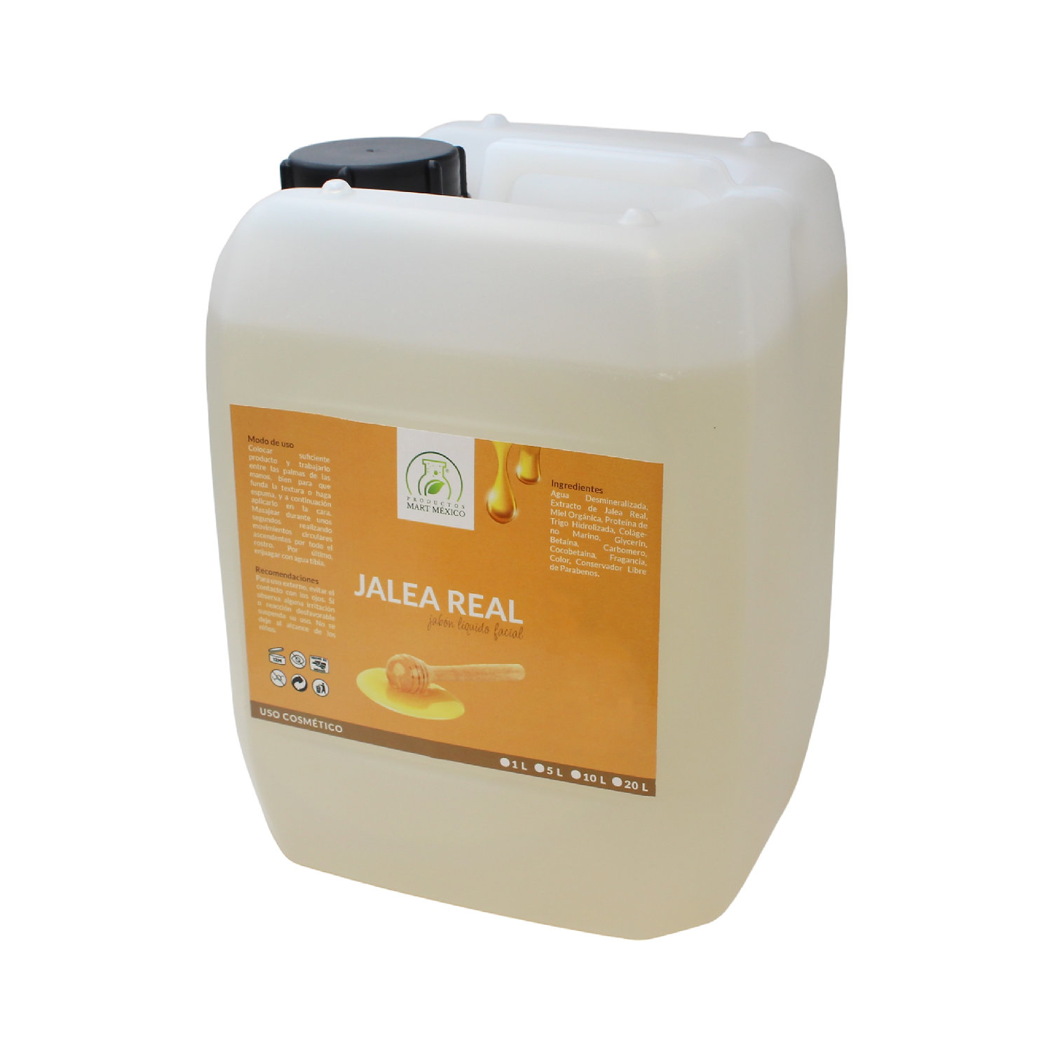 Jabón Liquido de Jalea Real Facial Hidrata Productos Mart México Luminosidad 5 l