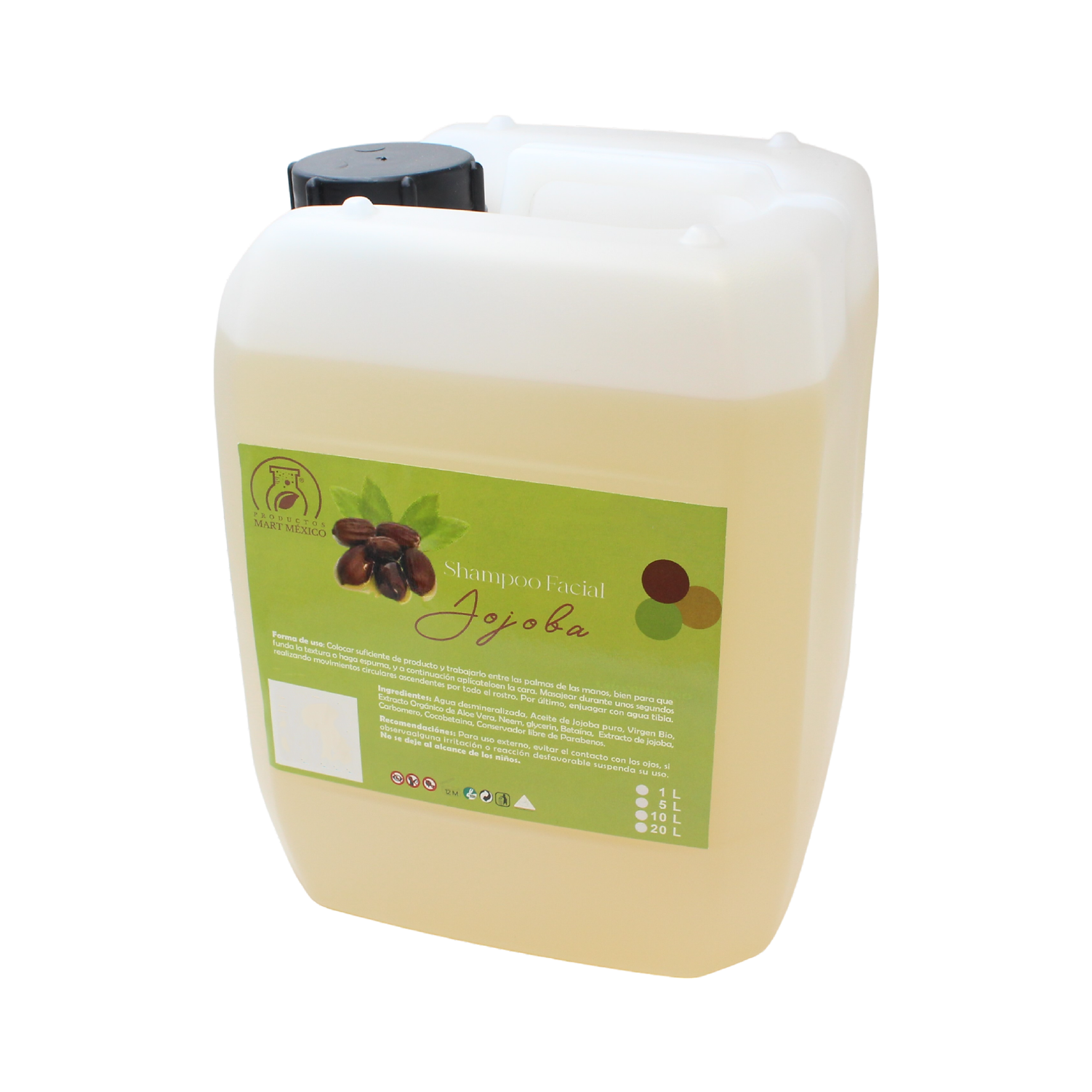 Jabón Liquido de Jojoba Facial Reafirma Refresca Productos Mart México 5 l