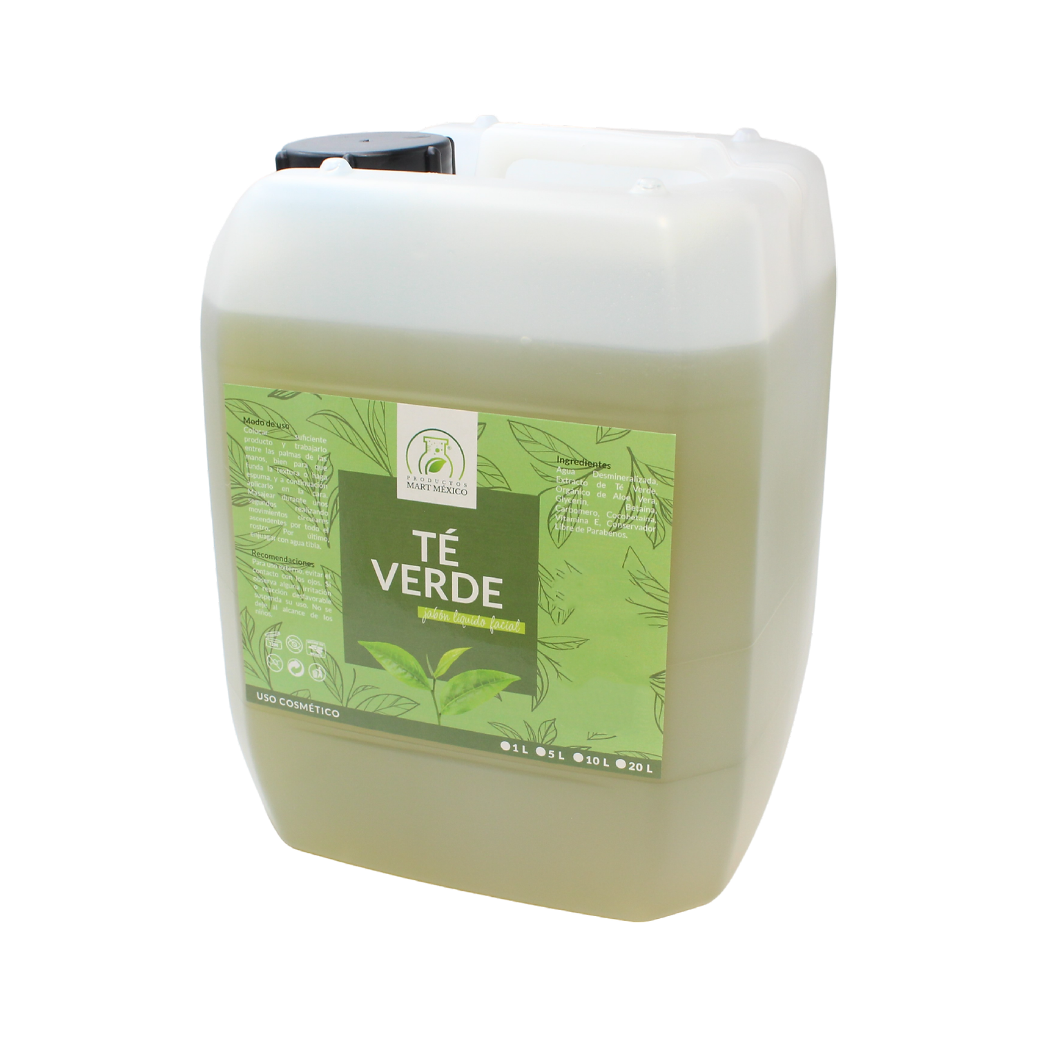 Jabón de Té Verde Facial Limpieza Refresca Productos Mart México 5 l