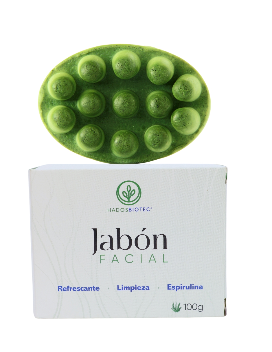 Jabón Facial Hadosbiotec 100 G Ingredientes Naturales Y Orgánicos A Base De Espirulina