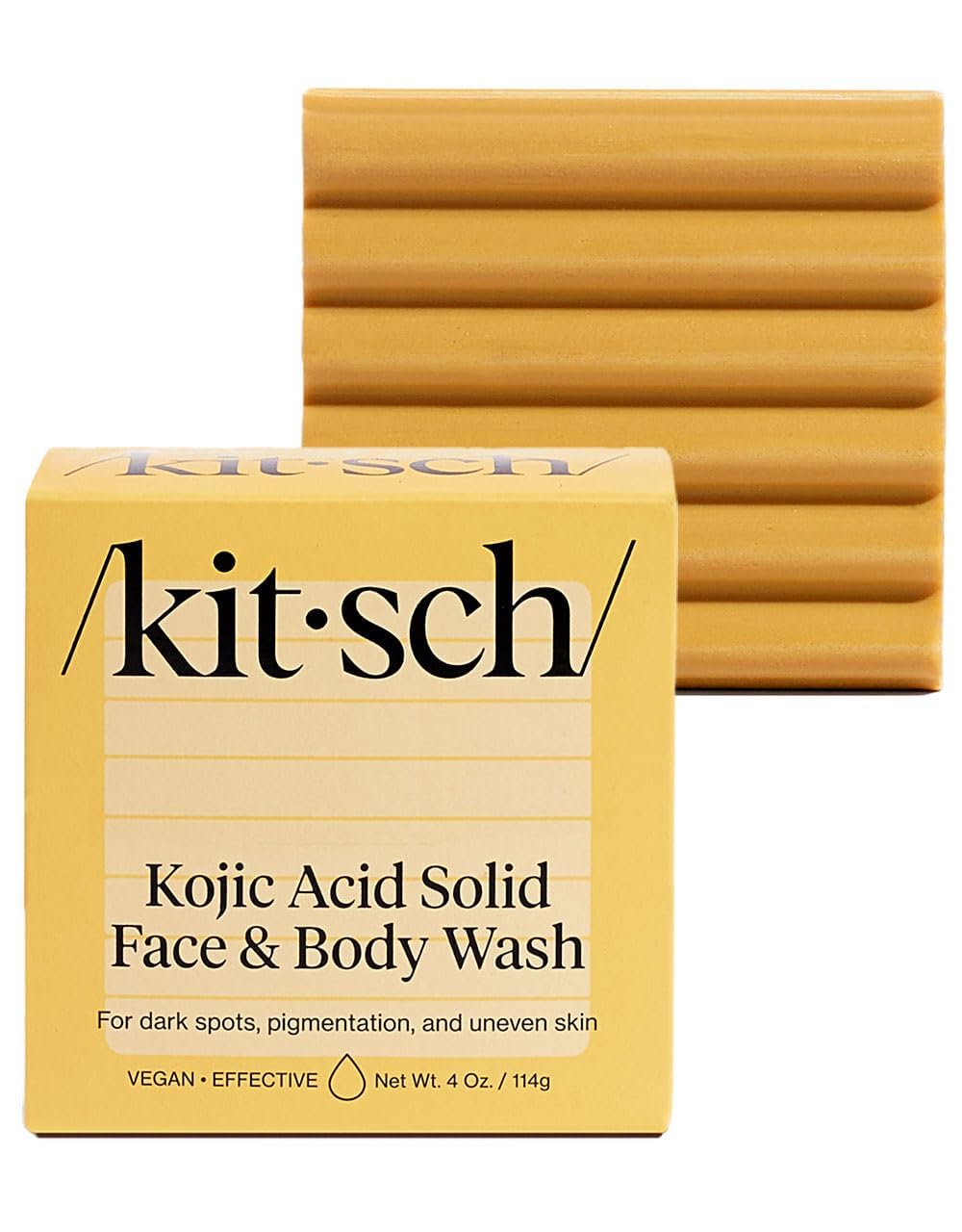 Barra De Jabón Kitsch, Barra Facial Y Corporal De Ácido Kójico, 120 Ml - Venta Internacional.
