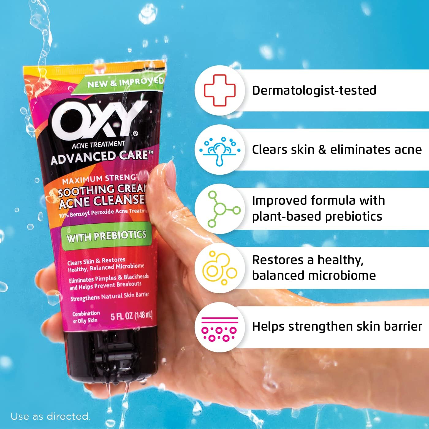Foto 3 pulgar | Limpiador Oxy Acne Maximum Strength 170 Ml (paquete De 3) - Venta Internacional.