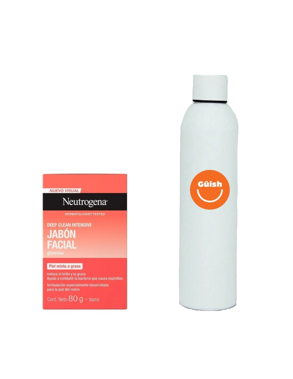 Foto 2 pulgar | Jabón Facial En Barra Neutrogena Deep Clean Intensive + Tero De Agua De Regalo Güish