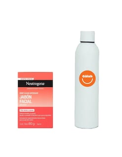 Foto 1 | Jabón Facial En Barra Neutrogena Deep Clean Intensive + Tero De Agua De Regalo Güish