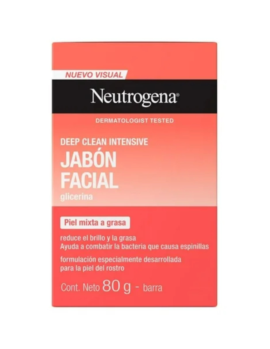 Foto 3 pulgar | Jabón Facial En Barra Neutrogena Deep Clean Intensive + Tero De Agua De Regalo Güish
