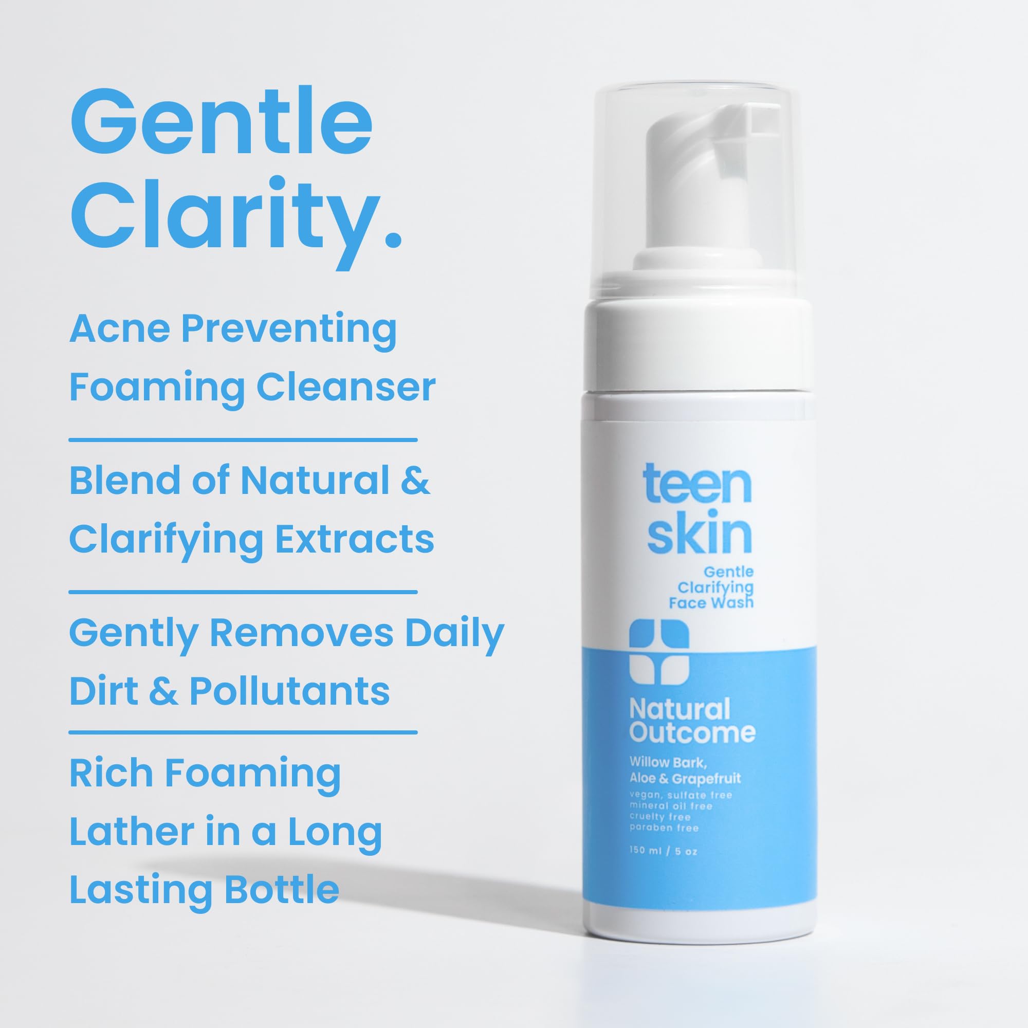 Foto 2 | Jabón Facial Natural Outcome Teen Skin, Suave Y Espumoso, 150 Ml - Venta Internacional.