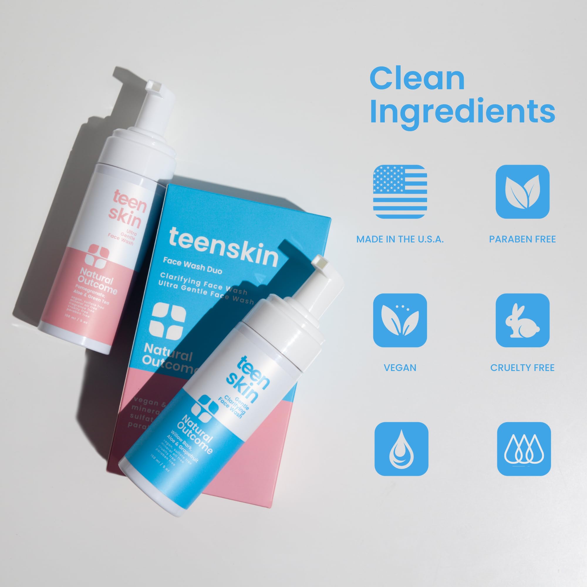 Foto 5 pulgar | Jabón Facial Natural Outcome Teen Skin Duo 150 Ml (5 Oz) X 2 - Venta Internacional.