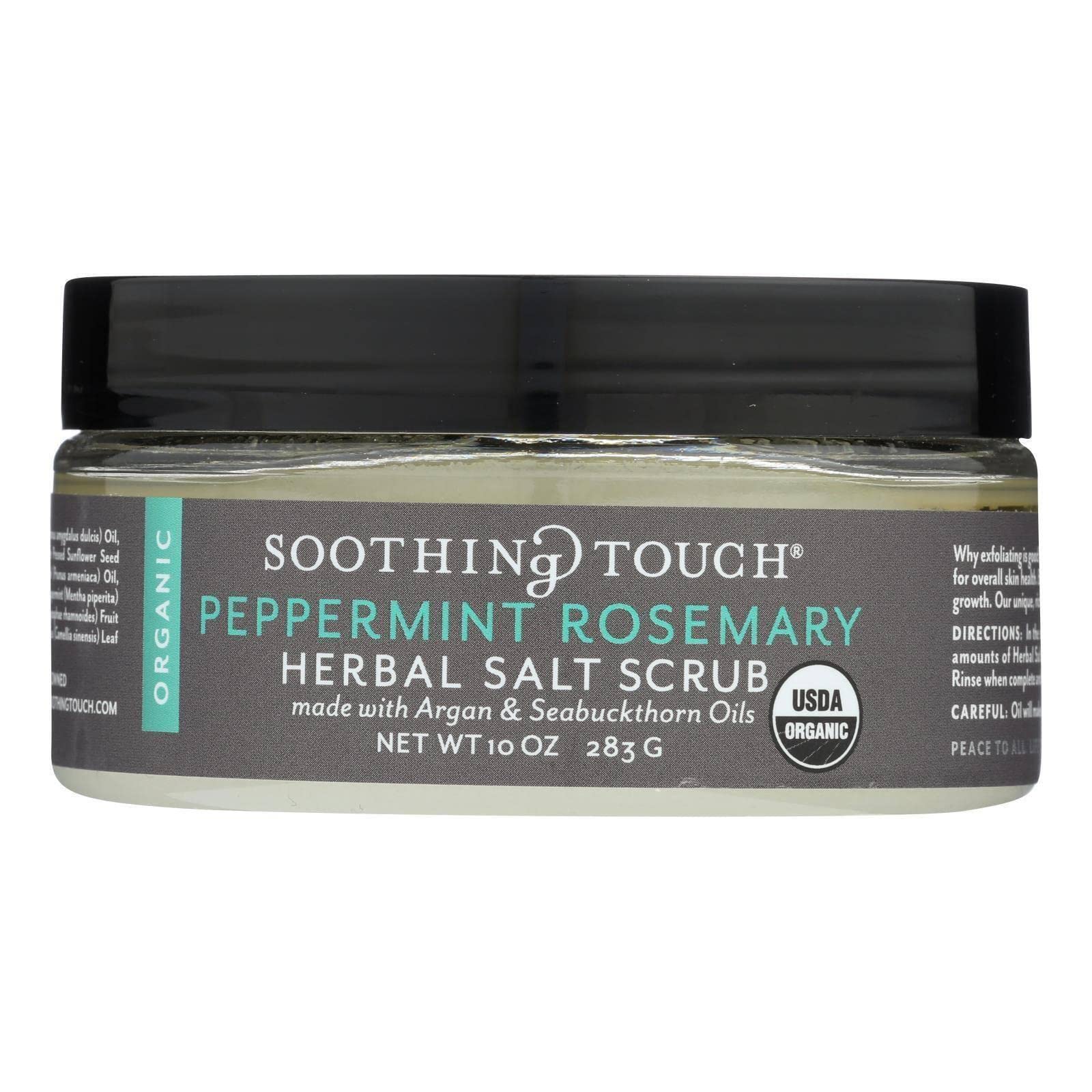 Scrub Soothing Touch  Sal Orgánica A Base De Hierbas  Menta  Romero - Venta Internacional. $671