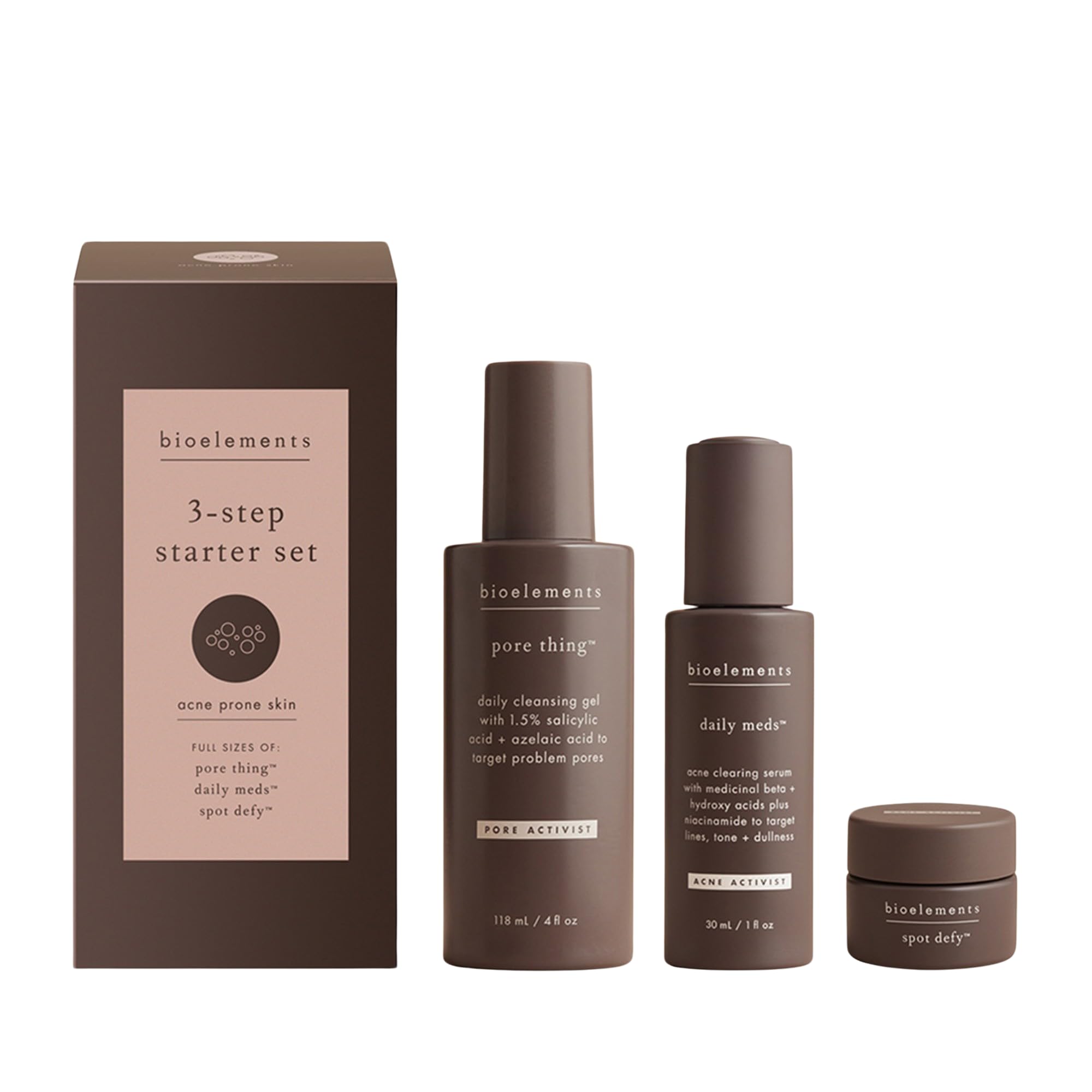 Starter Set Bioelements De 3 Pasos Para Pieles Propensas Al Acné - Venta Internacional.