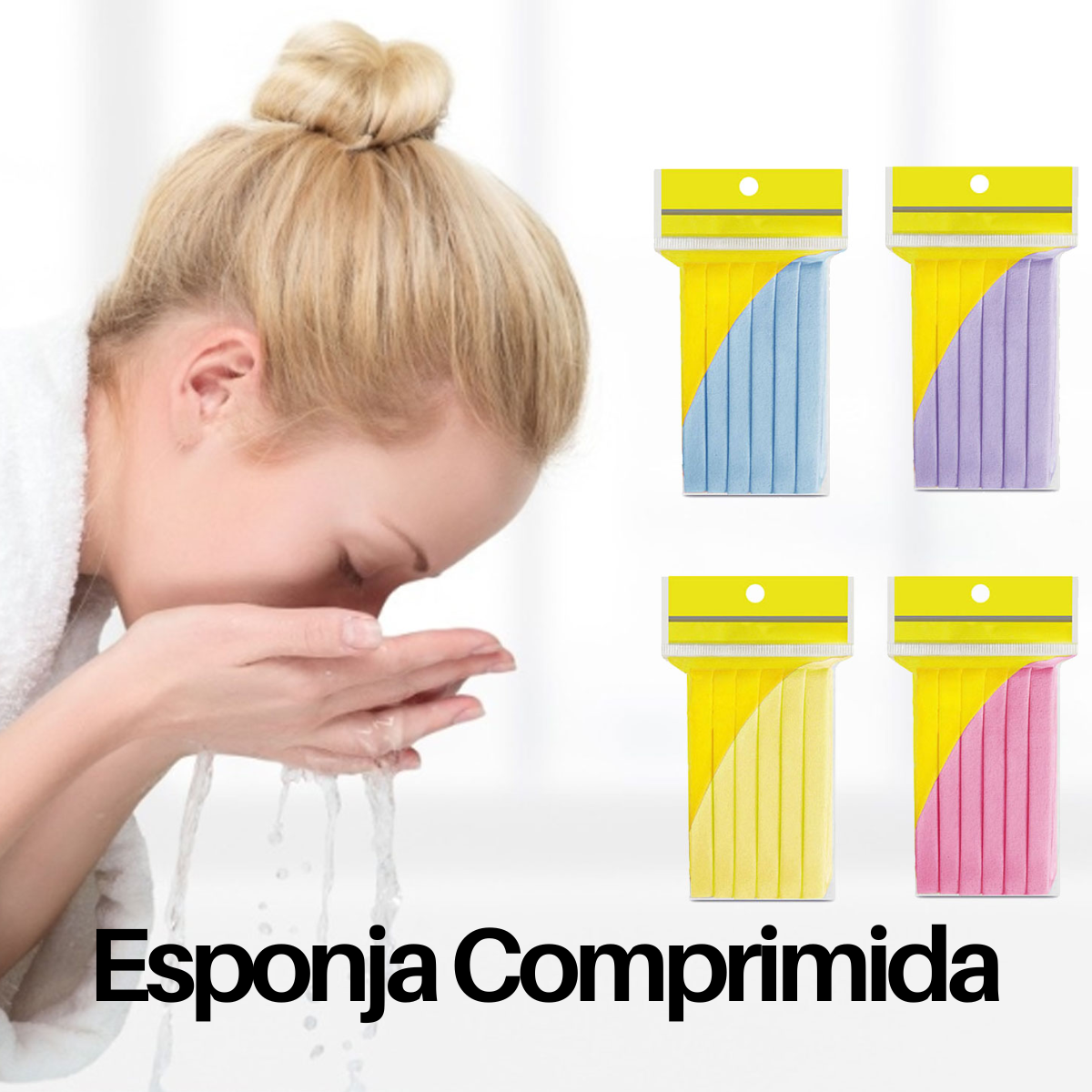 Foto 4 | Esponjas Comprimidas Portátiles Faciales 48 Piezas
