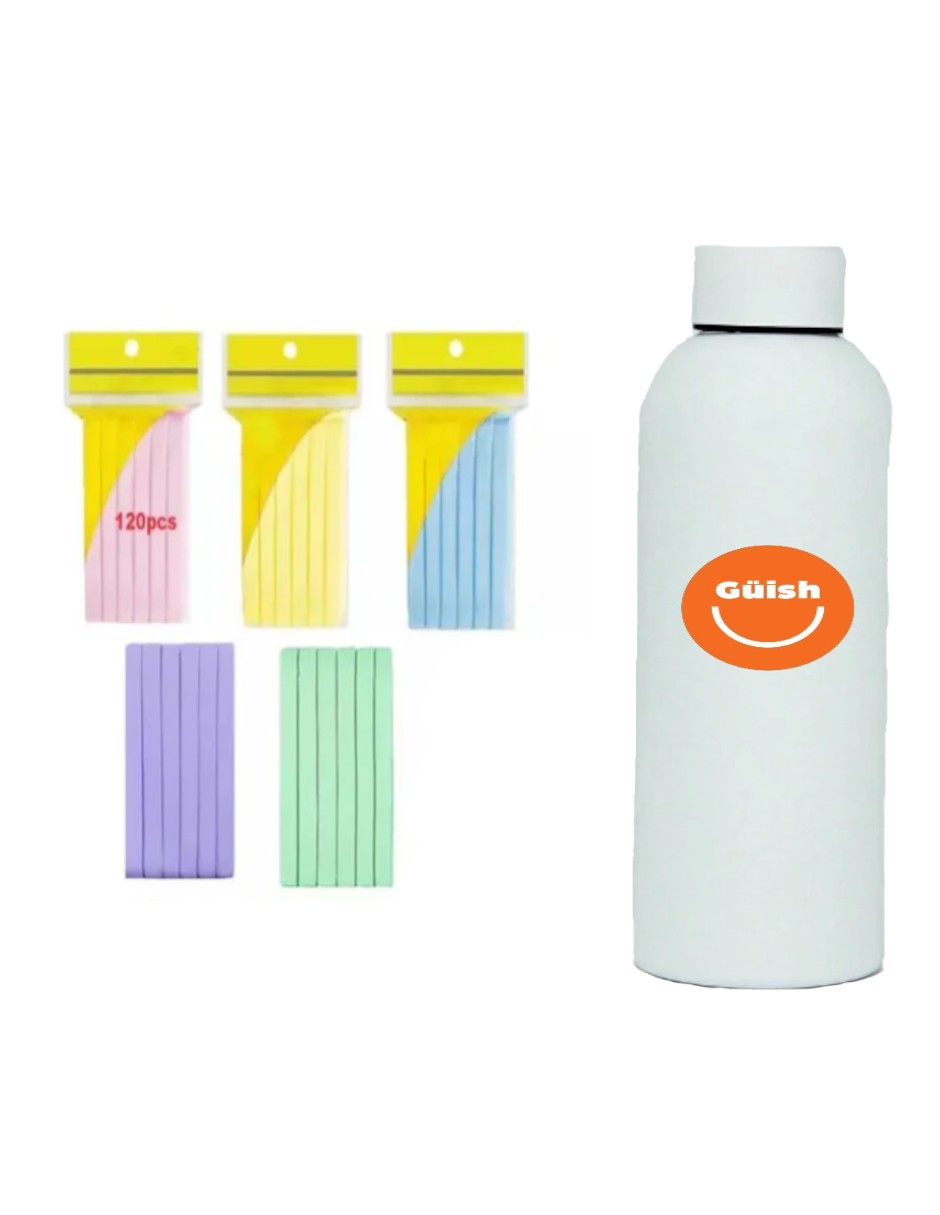 Foto 2 pulgar | Esponja Facial Comprimida 10 Paquetes + Termo de Agua de Regalo Güish