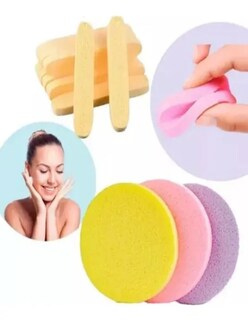 Foto 3 | Esponja Facial Comprimida 10 Paquetes + Termo de Agua de Regalo Güish