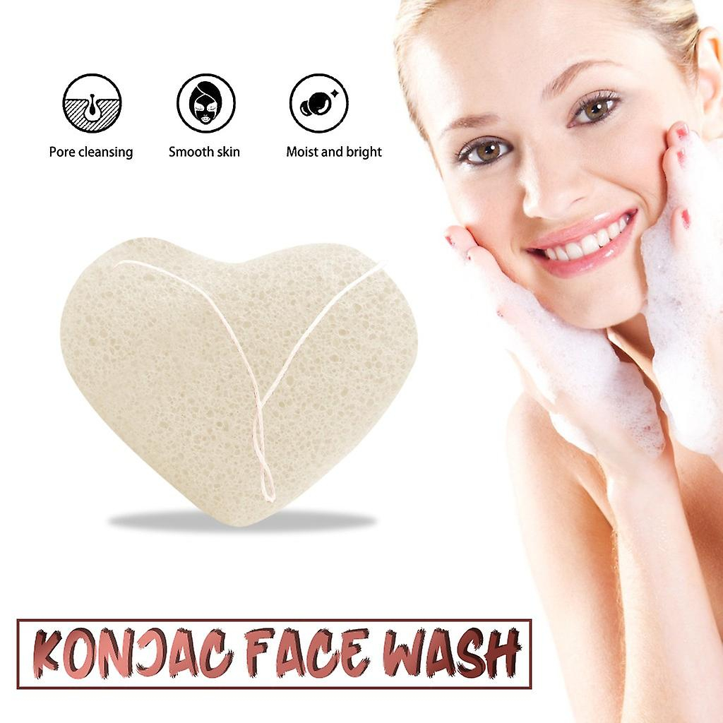 Foto 3 pulgar | Limpiador Facial Konjac  Exfoliante  Hidratante  En Forma De Corazón - Venta Internacional.