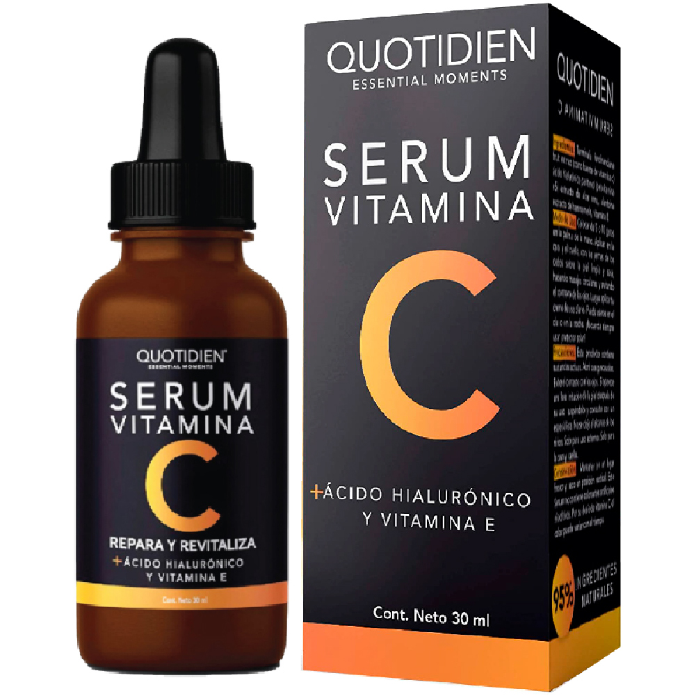 Foto 3 pulgar | Kit Serum Quotidien Vitamina C + Suero Ácido Hialurónico Skin Care Hidratante Facial