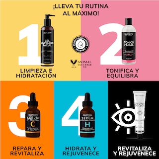 Foto 2 | Kit Limpiador + Tónico + Serum Vitamina C + Suero Acido Hialurónico + Contorno De Ojos Skin Care Facial Quotidien