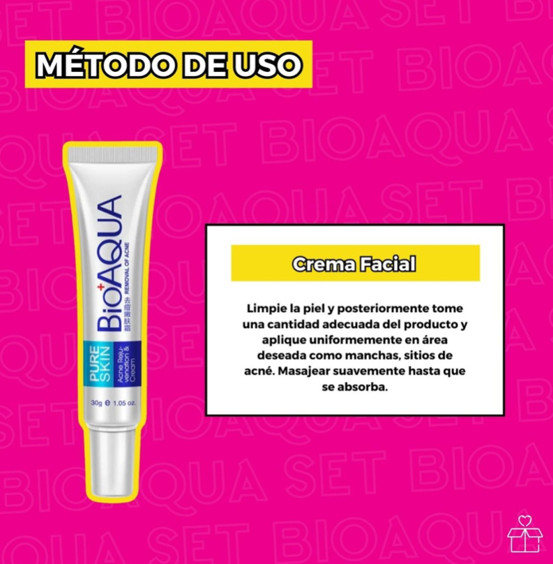 Foto 5 pulgar | Set De 3 Pure Skin Bioaqua Retira Acne Espinillas Grasa