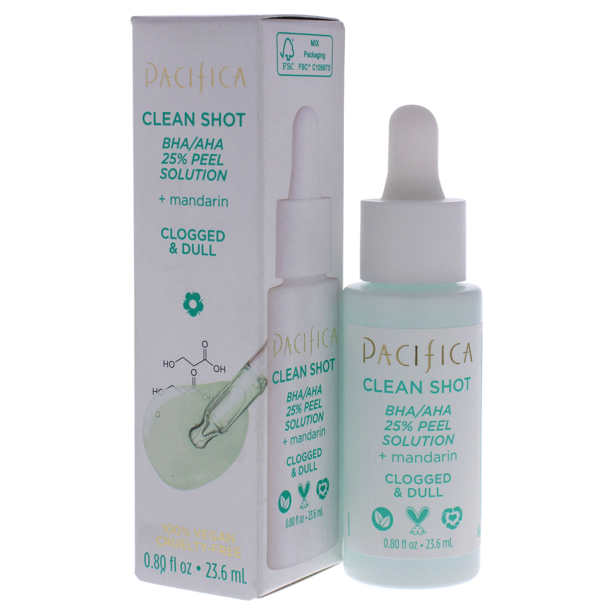 Foto 5 pulgar | Pacifica Clean Shot Bha-aha 25 Percent Peel Solution For Unisex 0.8 Oz Treatment