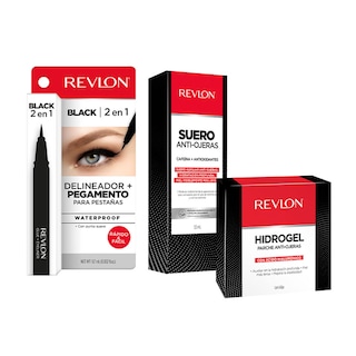 Foto 2 | Delineador Ojos con Pegamento Negro + Parche Antiojeras + Roll-On Antiojeras Revlon