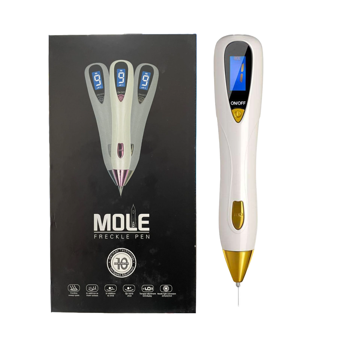 Pluma de Plasma Mole Electrocauterio Clinicparts con 30 Puntas y Foco LED