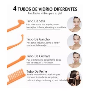 Foto 3 | Dispositivo de Belleza de Alta Frecuencia para el Rostro Dorado y Blanco