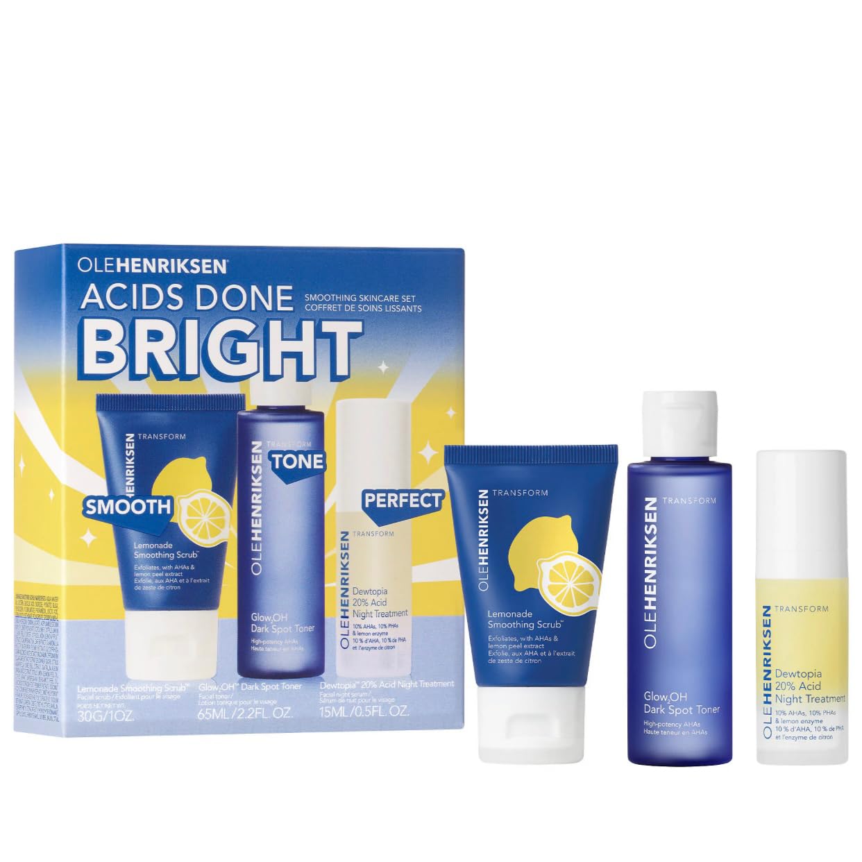 Set De Cuidado De La Piel Ole Henriksen Acids Done Bright Smothing - Venta Internacional.