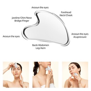 Foto 6 | Herramientas Faciales Gua Sha Btyms De Acero Inoxidable En Forma De Corazón - Venta Internacional.