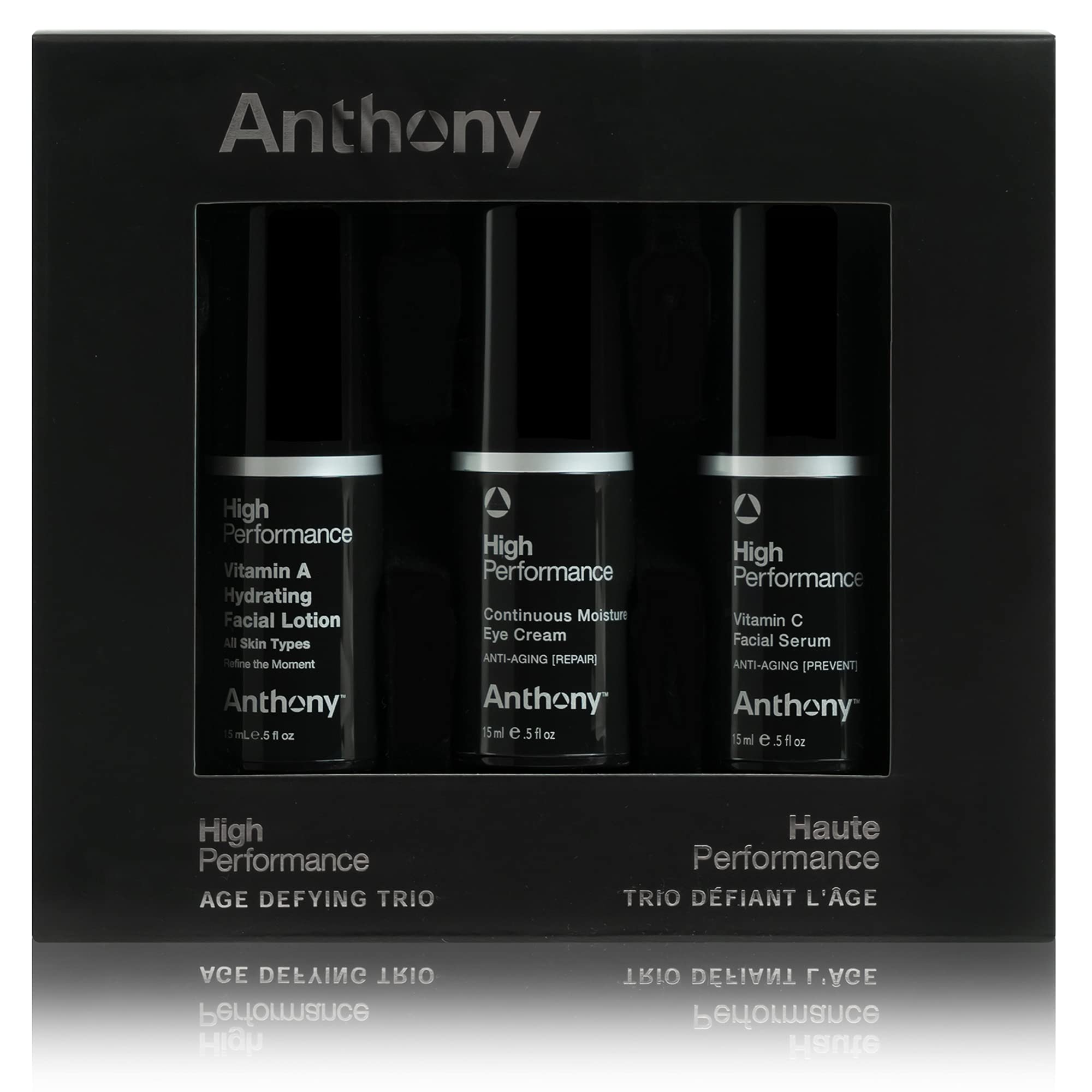 Set De Cuidado De La Piel Anthony High Performance Con Crema Para Ojos Y Sérum - Venta Internacional.