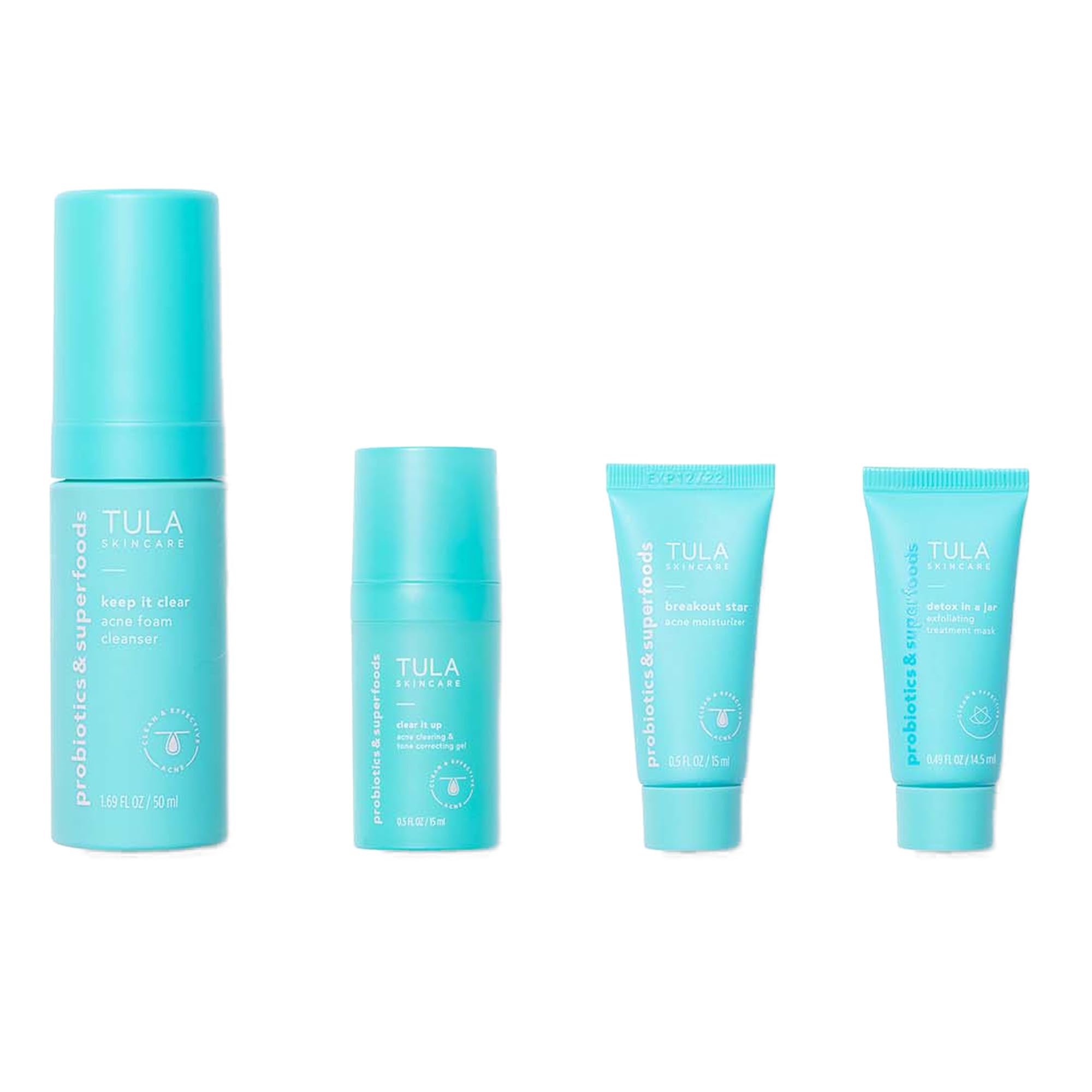 Kit Para Combatir El Acné Skincare Tula Clear Skin Starters, 4 Piezas - Venta Internacional.