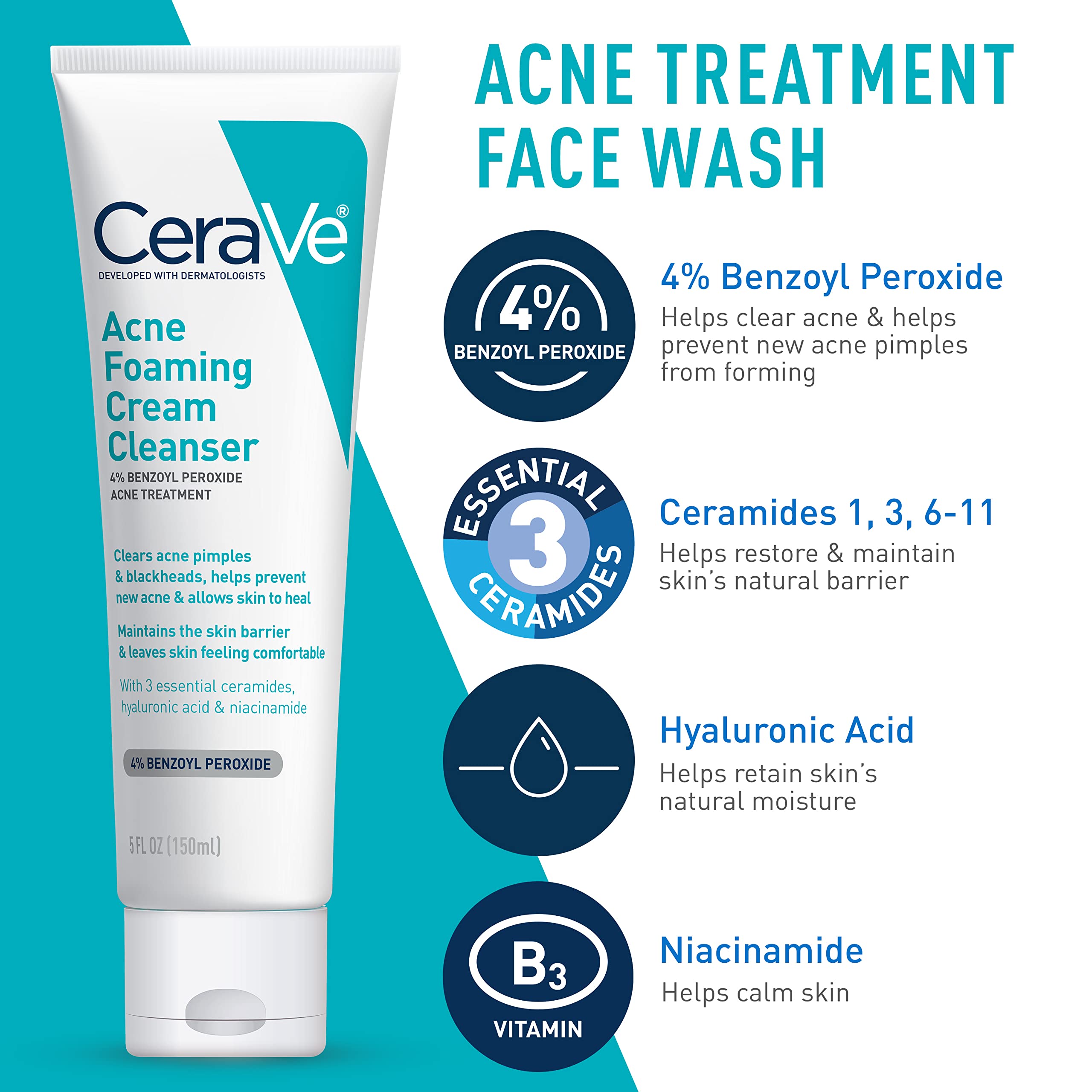 Foto 4 pulgar | Set Para El Cuidado De La Piel Cerave Acne Con Crema Limpiadora Espumosa Para El Acné De 150 Ml - Venta Internacional.