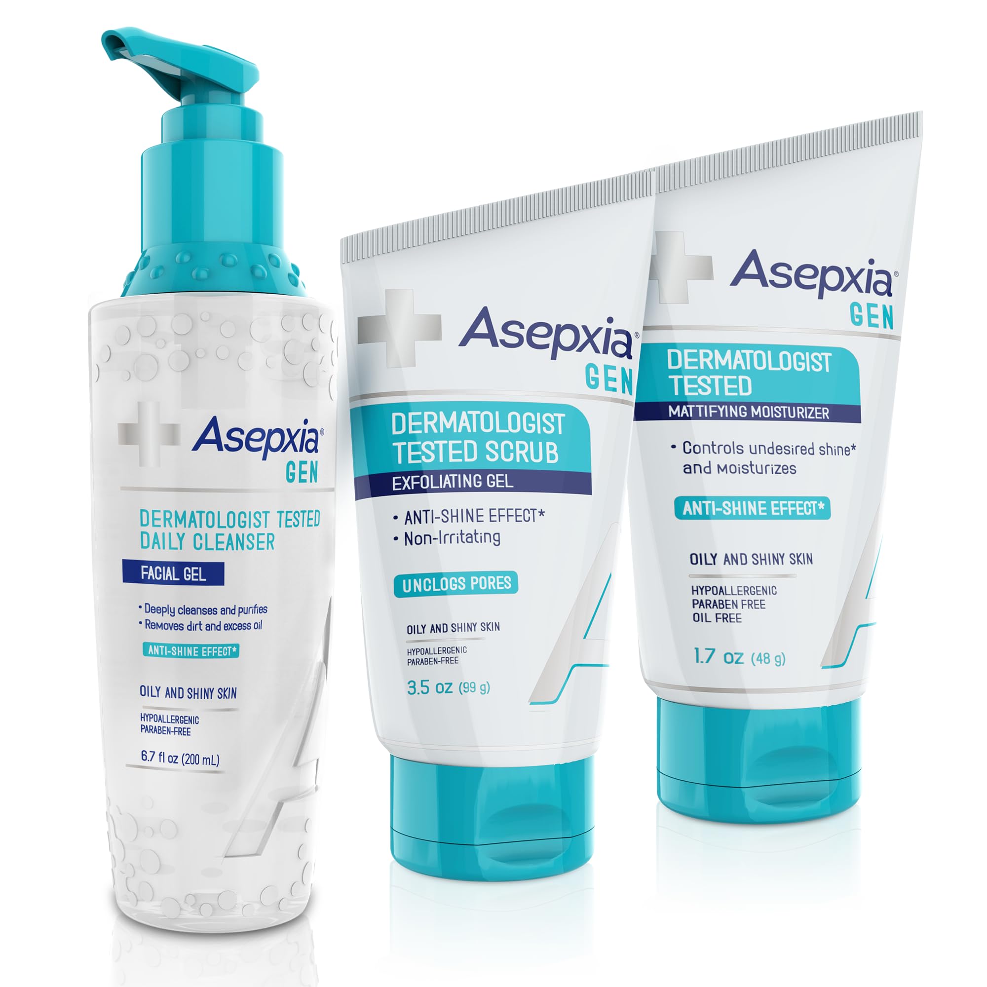 Set de Cuidado de la Piel Asepxia GEN para Piel Grasa con Exfoliante - Venta Internacional