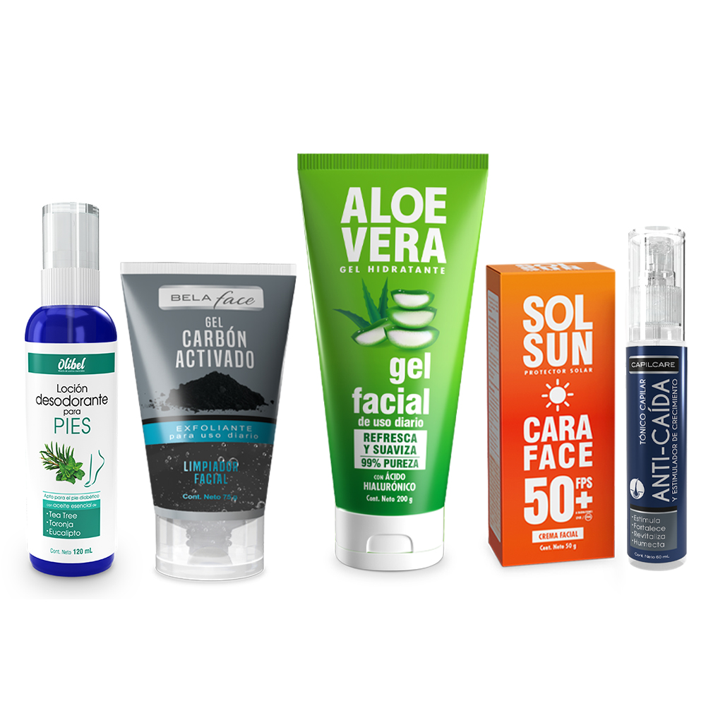 Set de Cuidado Personal para Caballeros: Tónico Capilar Anti Caída/Gel de Carbón Activado/Protector Solar Facial