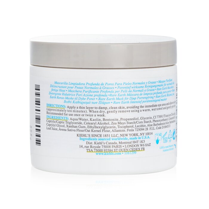 Foto 7 pulgar | Máscara Limpiadora Kiehl's Rare Earth Deep Pore Cleansing - Venta Internacional.