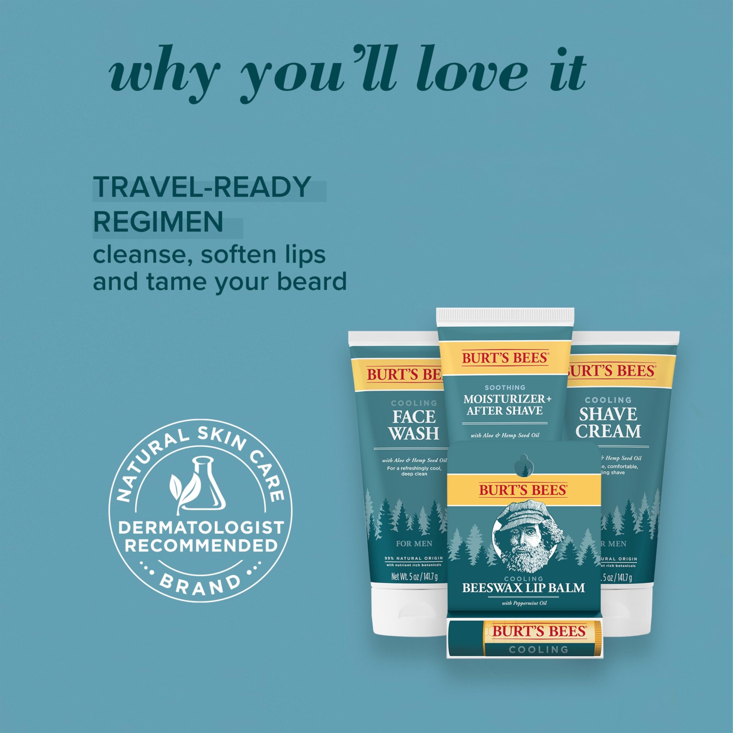 Foto 4 pulgar | Kit De Regalos Grooming Essentials Cooling Skincare Burt's Bees - Venta Internacional.