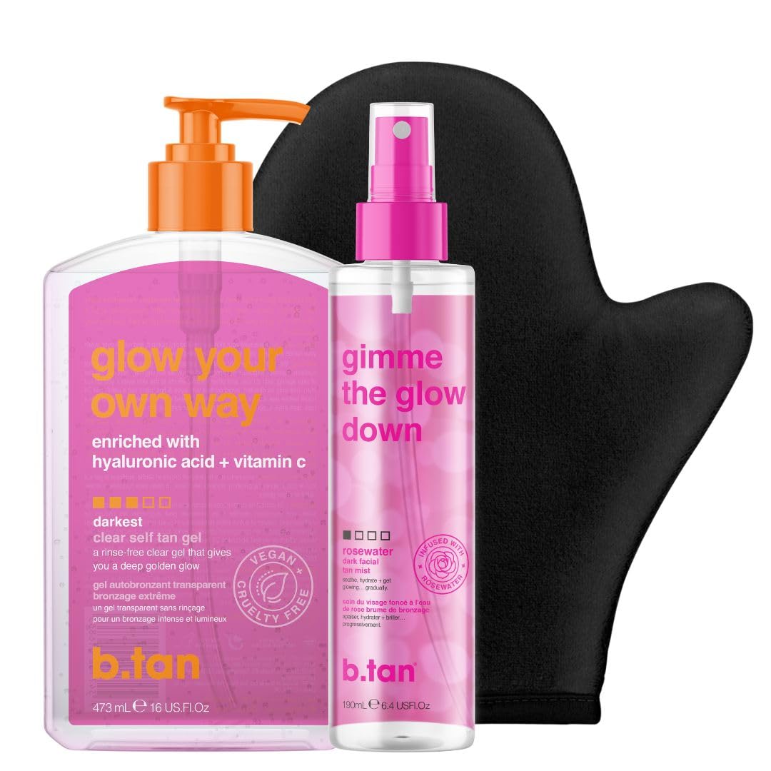 Foto 2 pulgar | Kit Autobronceador B.tan, Gel Transparente Y Bruma Facial Con Aplicador De Guantes - Venta Internacional.