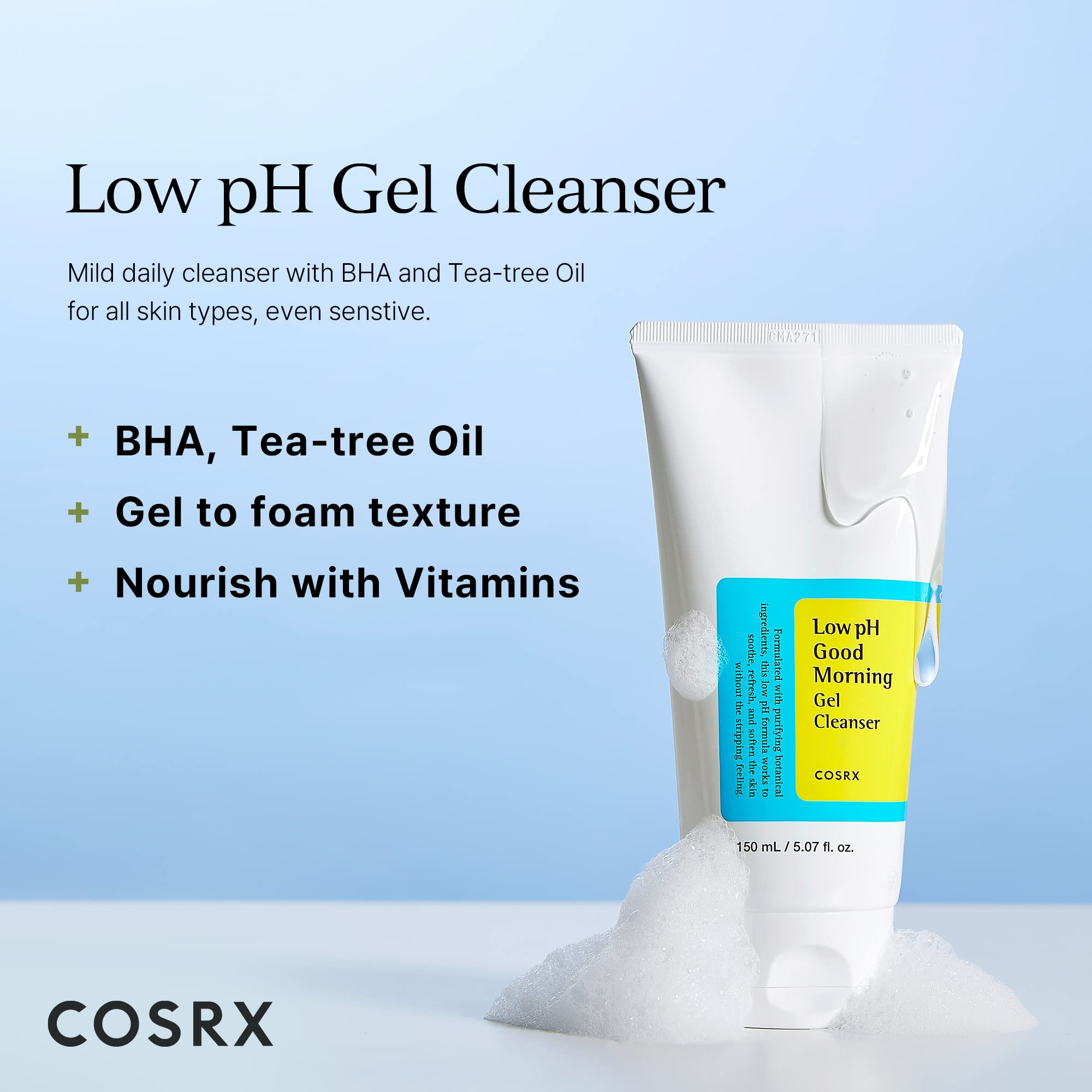 Foto 3 | Gel Limpiador Cosrx De Bajo Ph Para Buenos Días, 150 Ml, Piel Sensible - Venta Internacional.