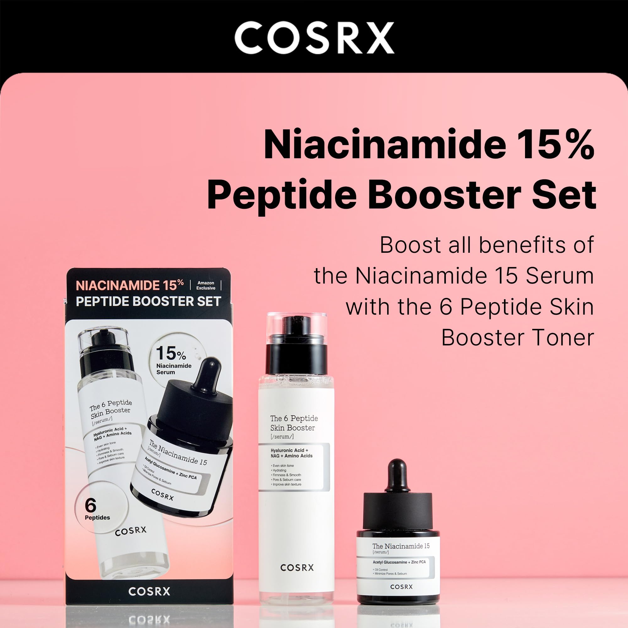 Foto 3 | Set De Cuidado De La Piel Cosrx Sérum Y Tónico Potenciador De Péptidos Con Niacinamida Al 15% - Venta Internacional.