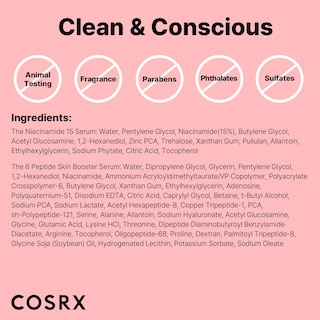 Foto 6 | Set De Cuidado De La Piel Cosrx Sérum Y Tónico Potenciador De Péptidos Con Niacinamida Al 15% - Venta Internacional.