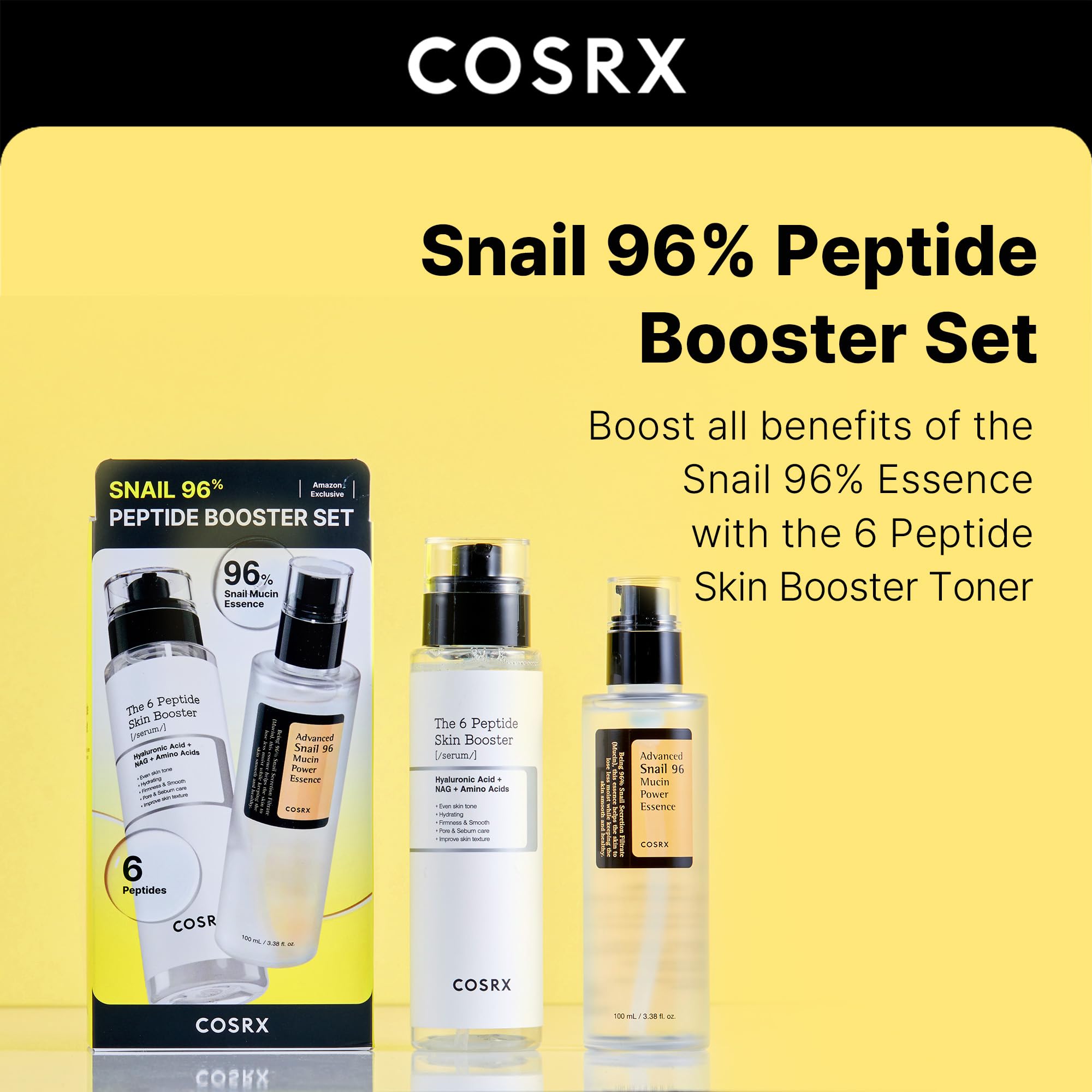 Foto 3 | Set para el Cuidado de la Piel Cosrx Snail Mucin 96% Peptide Booster Serum - Venta Internacional