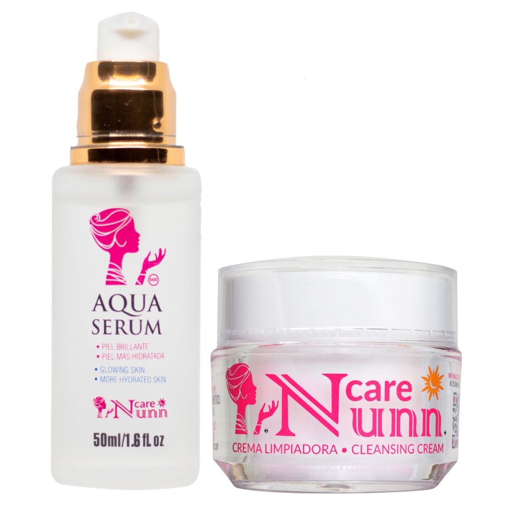 Foto 2 pulgar | Kit Aqua Sérum Y Crema Nunn Care Kit Anti Manchas Combate Las Impurezas E Imperfecciones